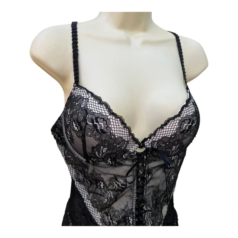 Seductivewear by Cinema Etouile Vintage size Large Corset Lingerie Nightgown - Picture 12 of 13